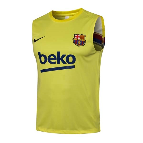 Trikot Barcelona Ärmellos 2022 Gelb Günstige Fußballtrikots